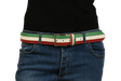 Cintura elegante tricolore su abbigliamento casual