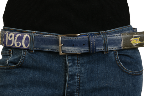 Cintura 'Italian Ride' con scritta 1960 e Vespa