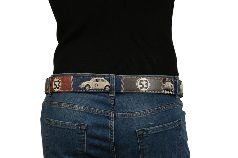 Retro cintura con auto d'epoca e numero 53