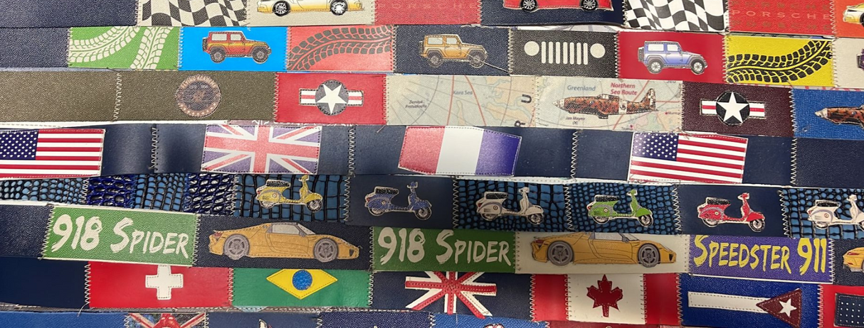 Vari design di cinture artigianali