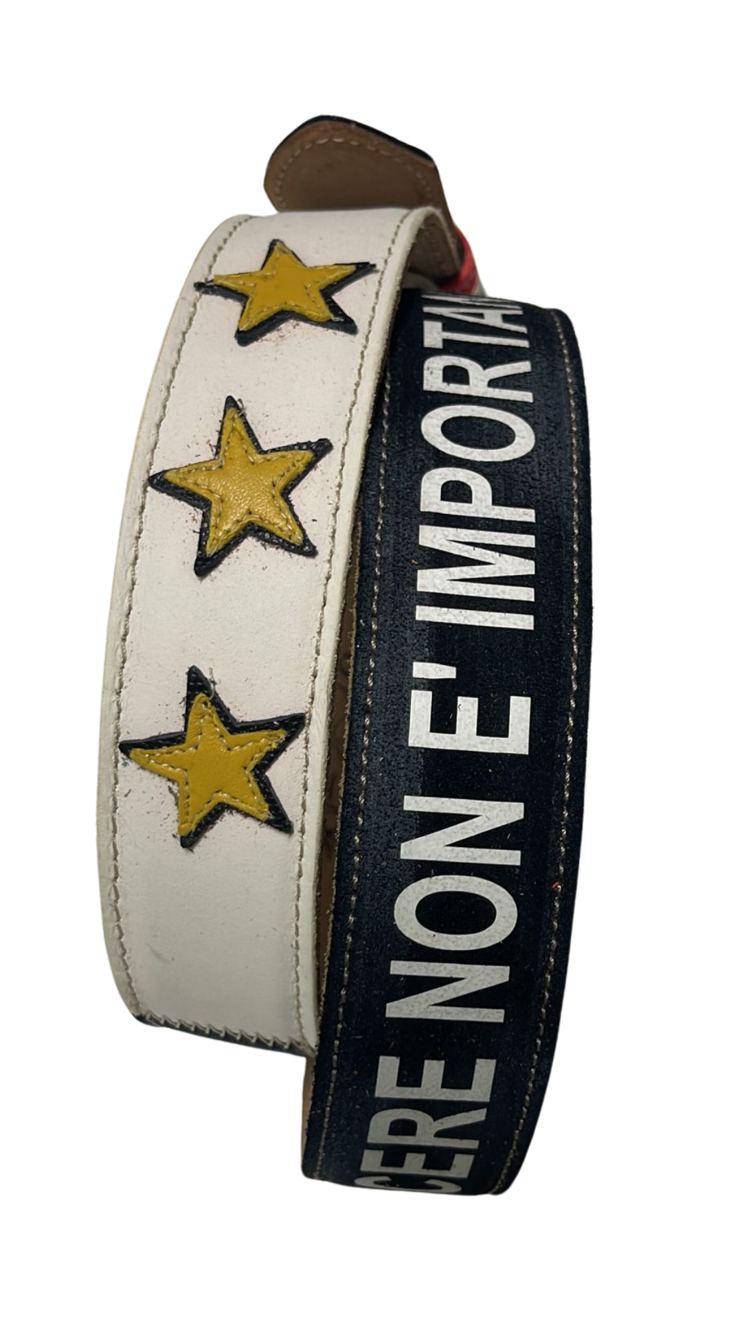 Cintura bianconera con stelle e scritta