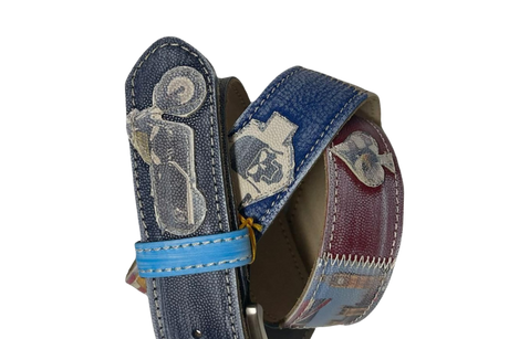 Cintura 'Spirit of Speed' con dettagli motociclistici