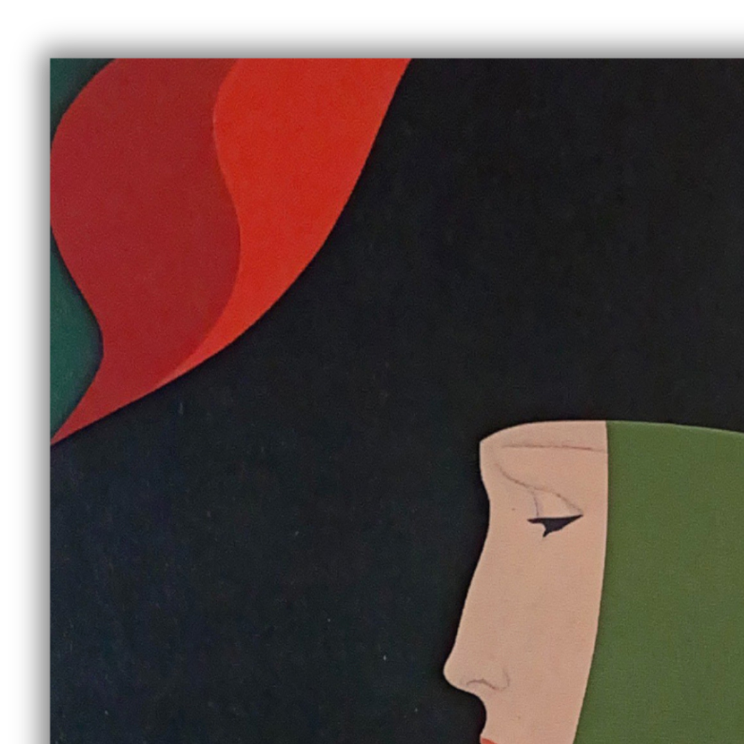 Primo piano cartolina I DUE VOLTI di A. Dalla Costa