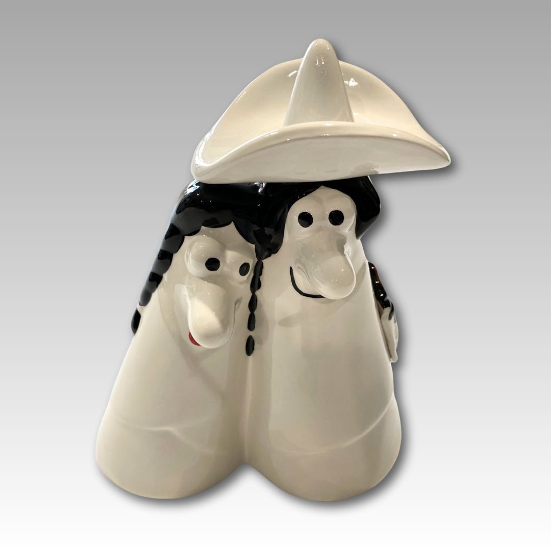 Ceramica Carmencita e Caballero abbraccio frontale