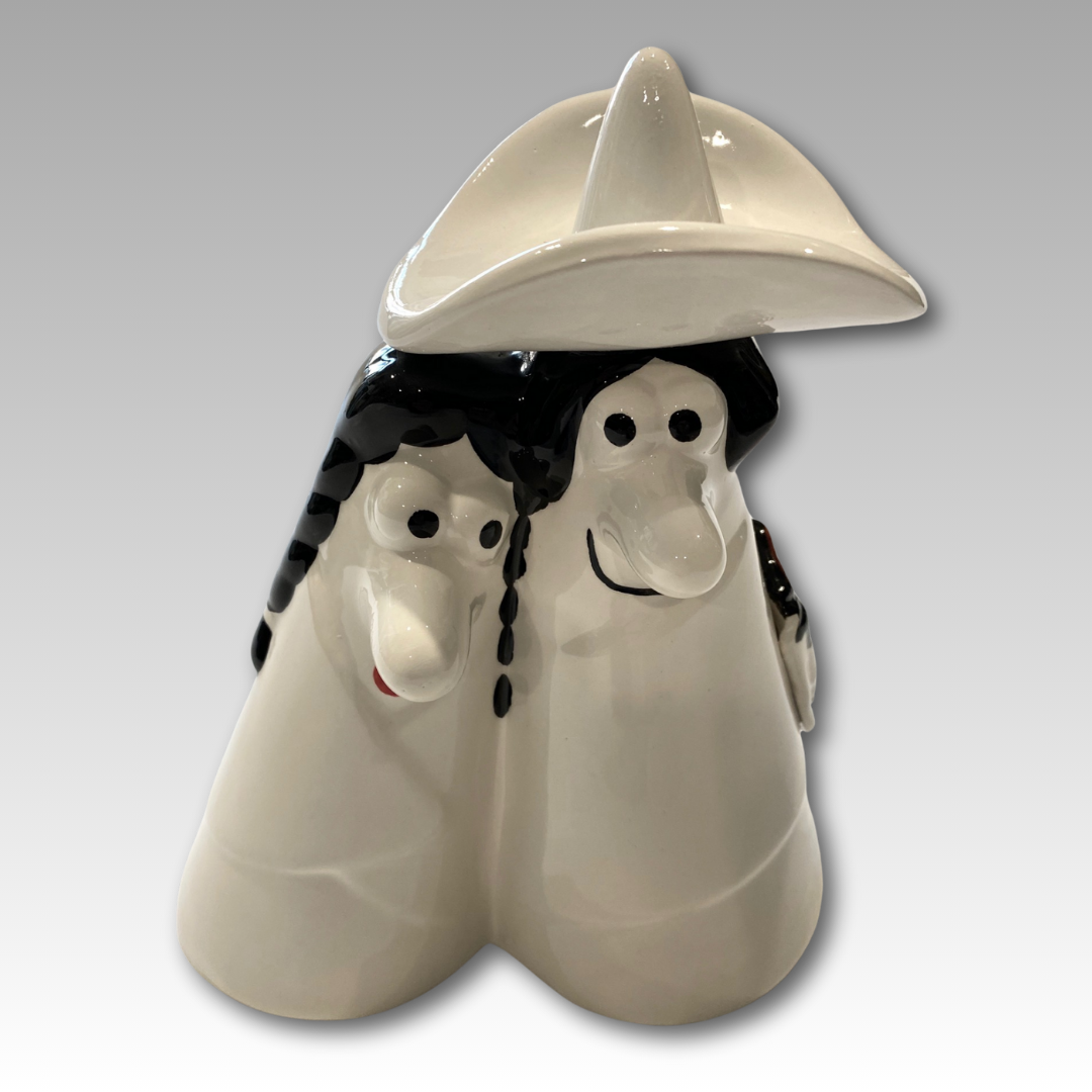 Ceramica Carmencita e Caballero abbraccio frontale