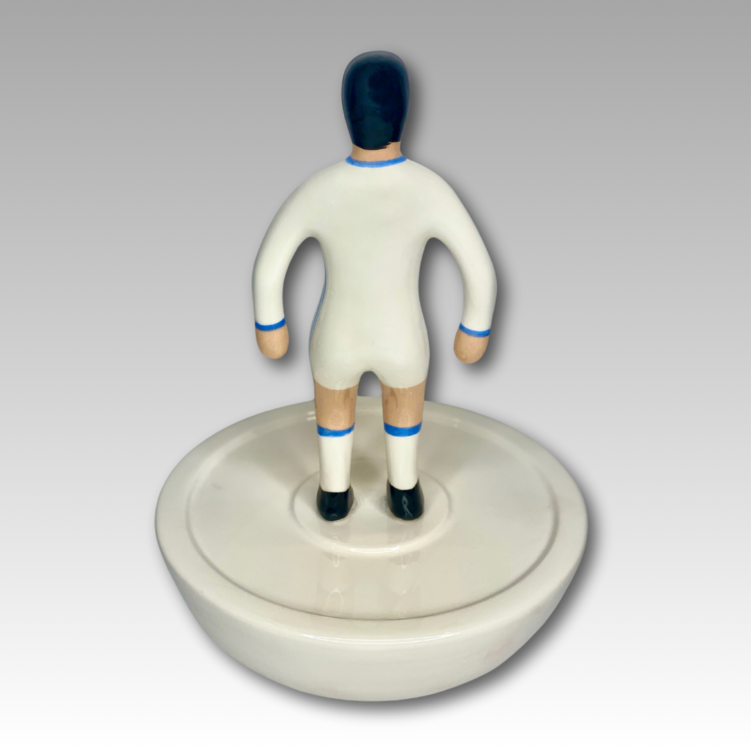 Retro figura Subbuteo ceramica bianca