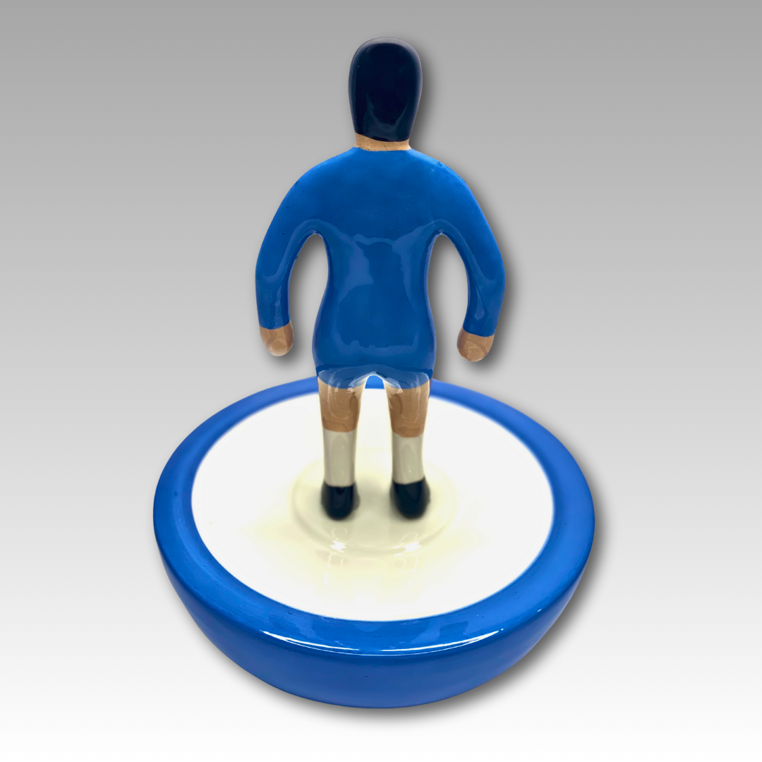 Retro figura Subbuteo ceramica blu