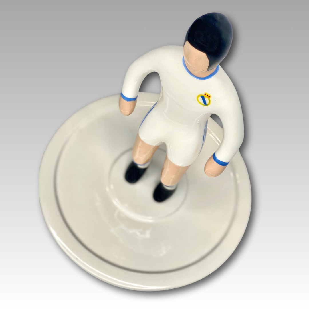 Vista dall'alto figura Subbuteo bianca