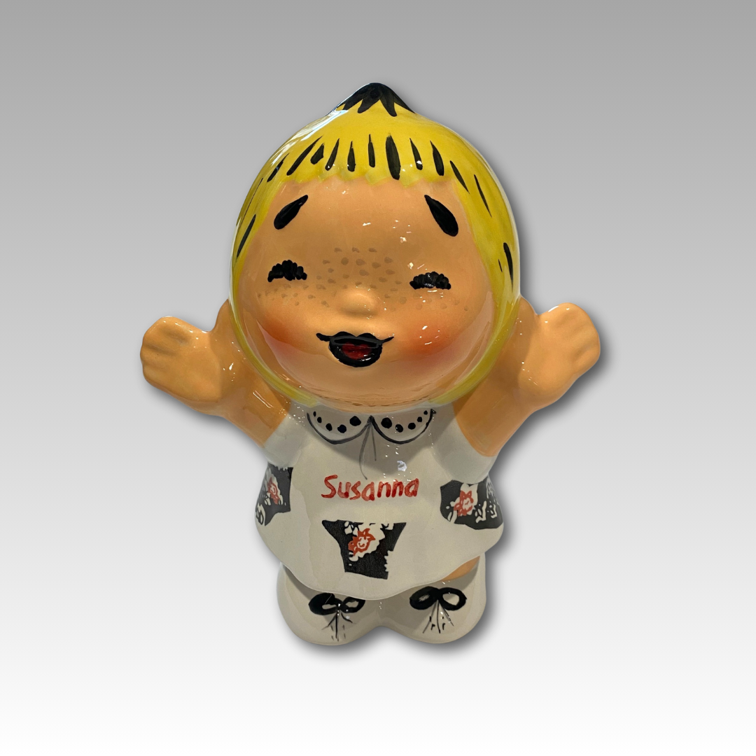 Statuetta Susanna Tuttapanna ceramica frontale