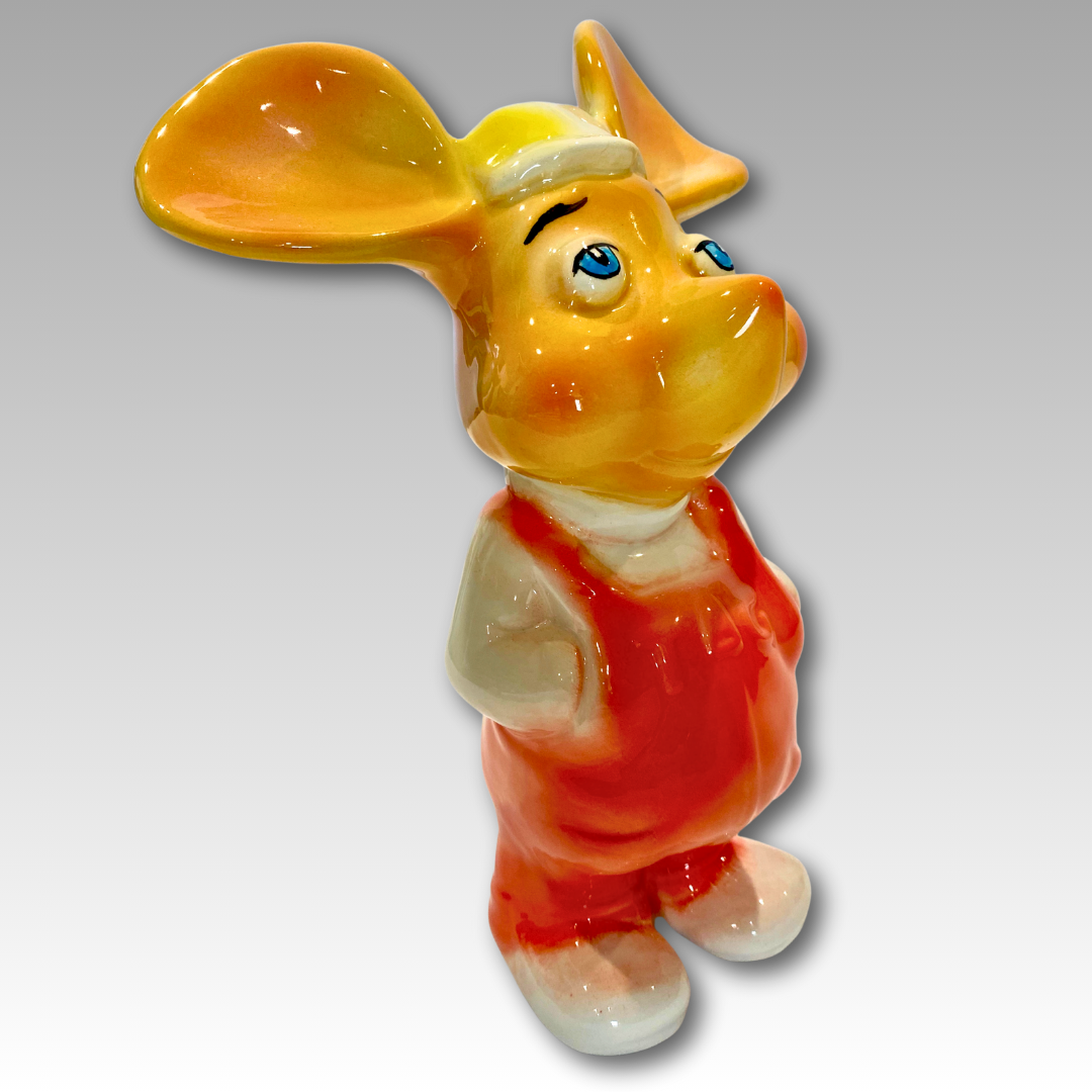 Topo Gigio en salopette - Figurine en céramique pour collectionneurs
