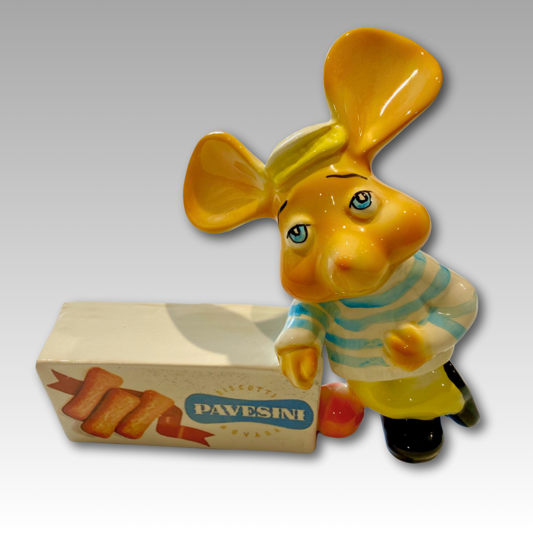 Statuina ceramica Topo Gigio Carosello Pavesini