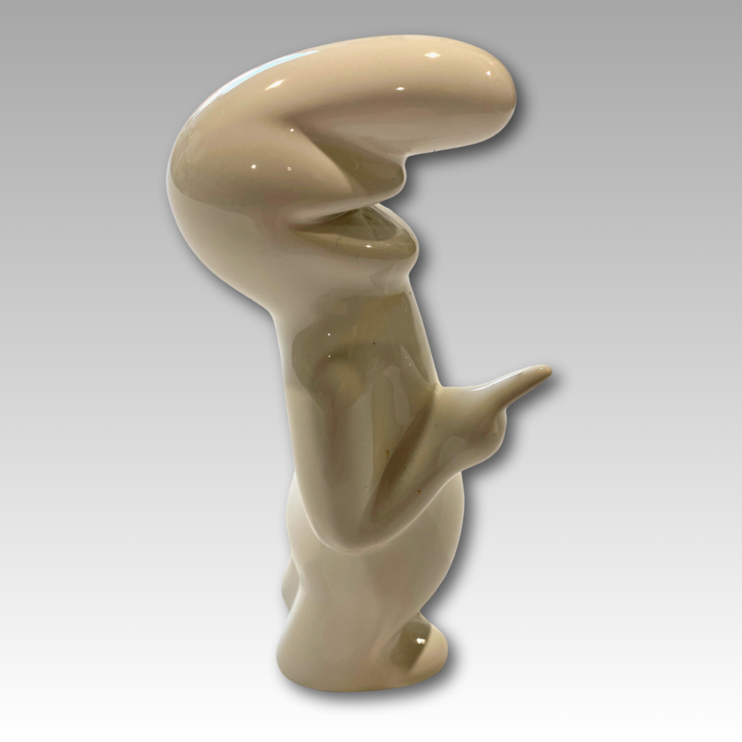 Statuetta ceramica La Linea, design moderno