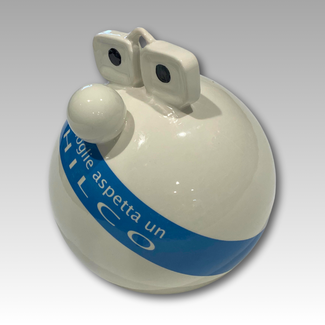 Vista laterale statuetta ceramica Papalla PHILCO