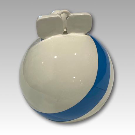 Retro statuetta ceramica Papalla PHILCO con design blu