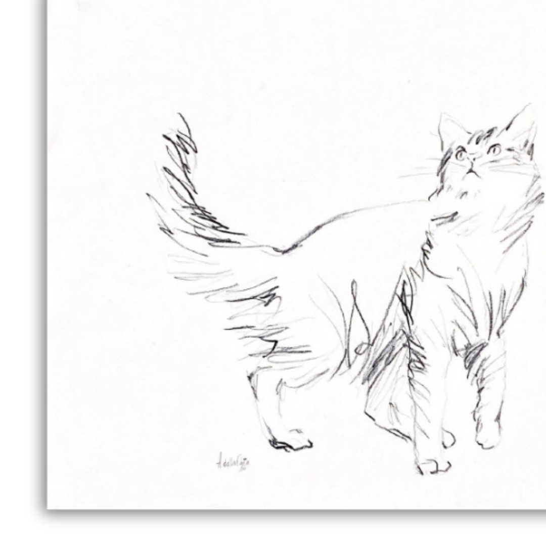 Dettaglio bozzetto gatto firmato Amleto Dalla Costa