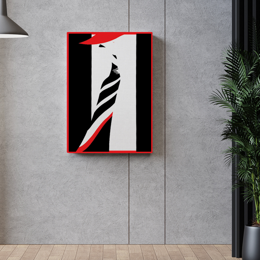 Stampa serigrafata 'Effetto Donna' su parete moderna