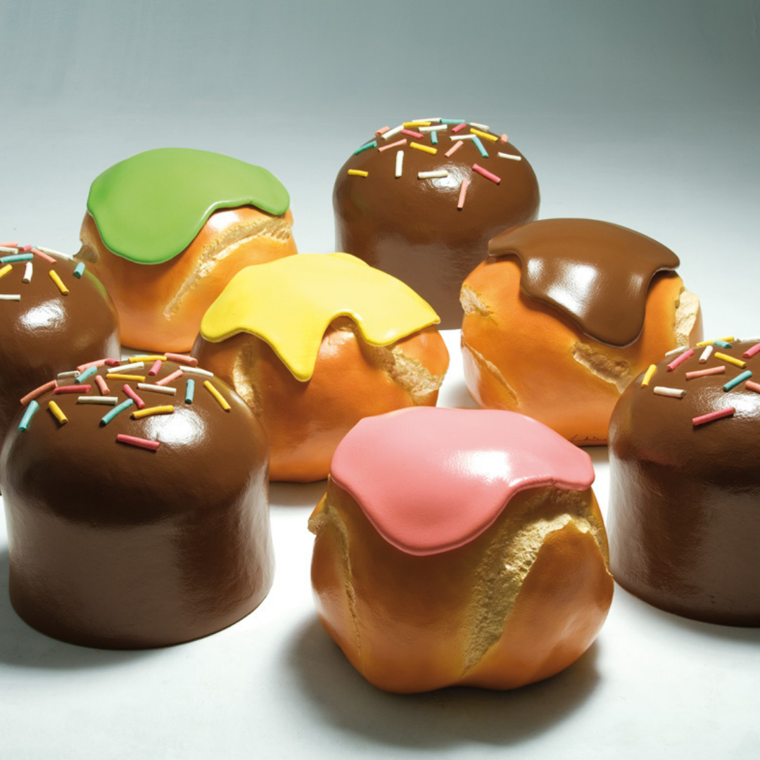 Pouf Big Eat Bignè colorati con glassa e zuccherini