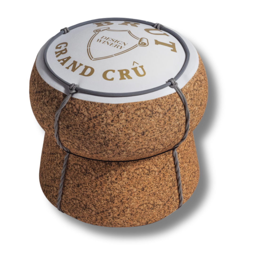Champagne Cork Luxe Pouf