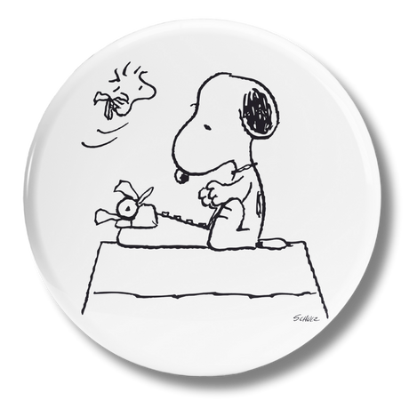 Adesivo collezione Snoopy Scrittore e Woodstock