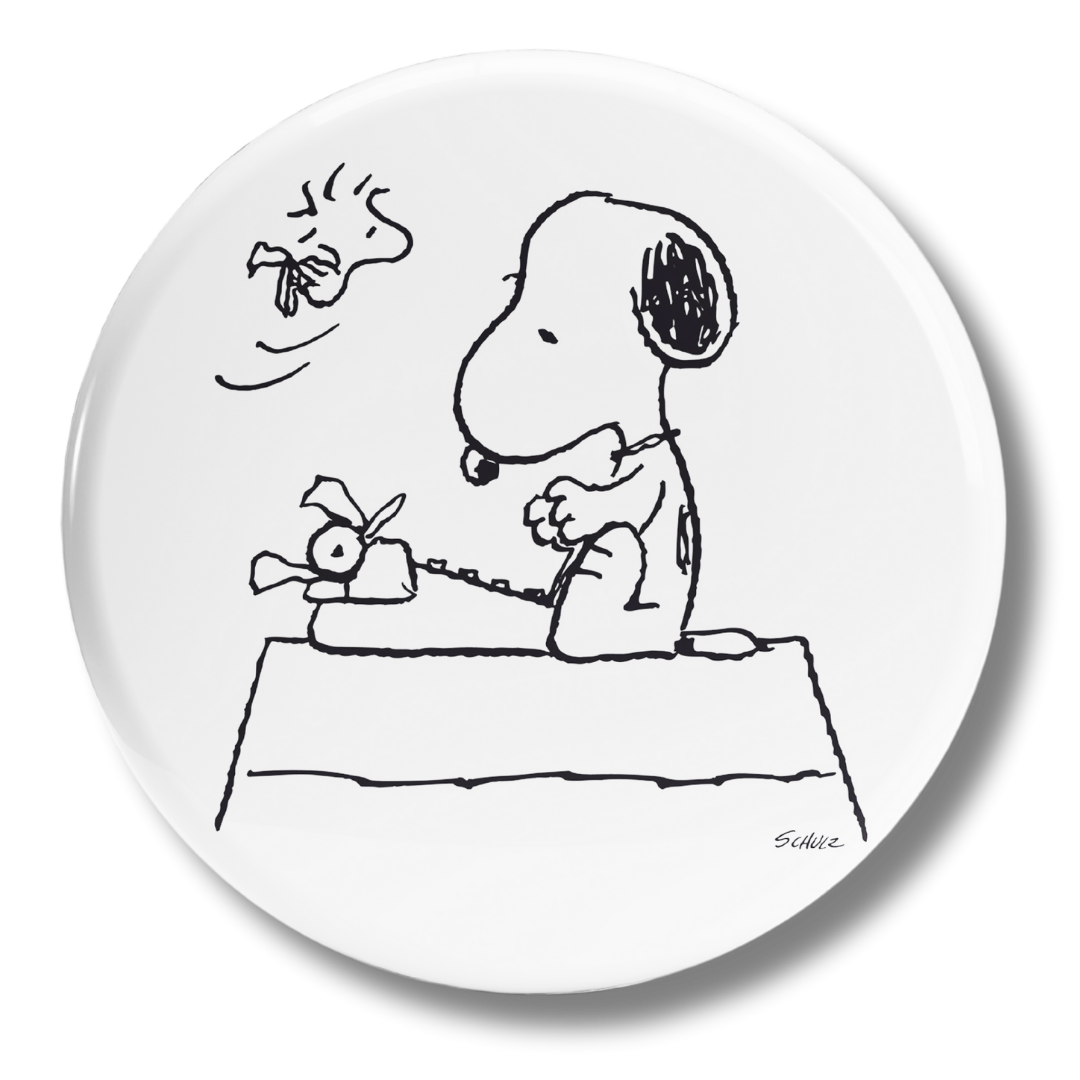 Adesivo collezione Snoopy Scrittore e Woodstock