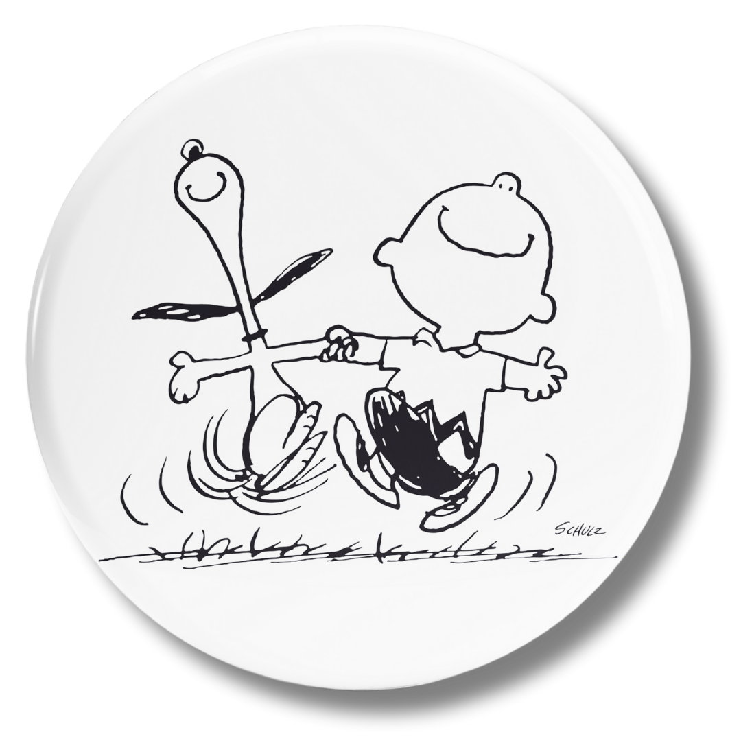 Adesivo Peanuts con Charlie Brown e Snoopy che ballano