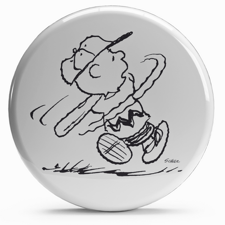 Bollino adesivo Charlie Brown Baseball, 2,5 cm