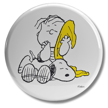 Adesivo collezionabile Linus e Snoopy con coperta