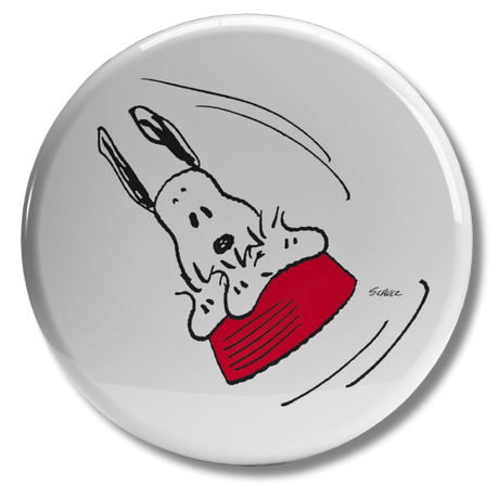 Adesivo vivace Snoopy acrobata, ideale per fan Peanuts