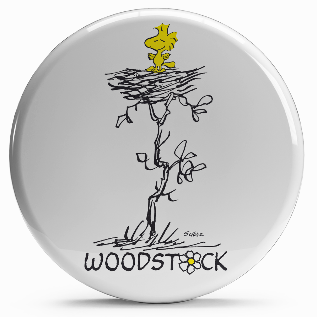 Bollino adesivo Woodstock nel nido, eco-friendly 2,5 cm