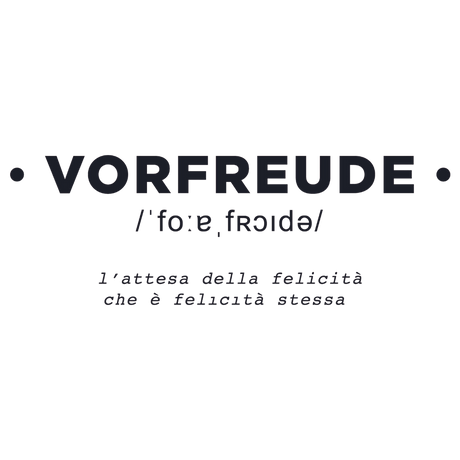 Adesivo 'VORFREUDE' che simboleggia l'attesa felice su parete - Wall Art by Stefano Cannizzaro.