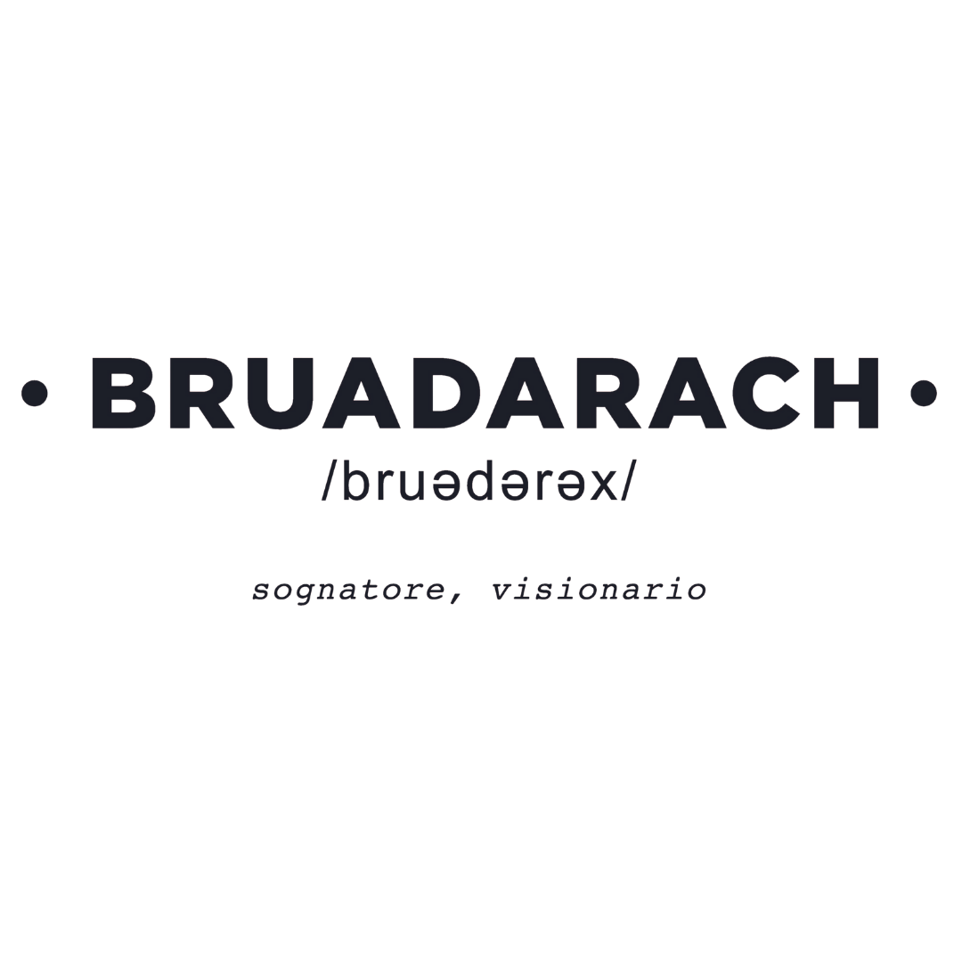 Sticker murale "Bruadarach" che invoca la visione e l'ispirazione con un design minimalista ed elegante per decorazioni interne moderne.