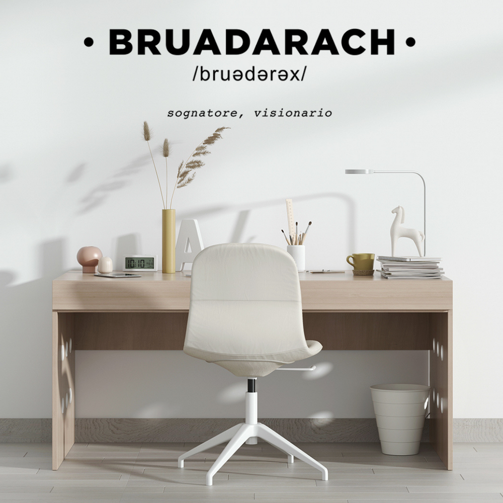Ambientazione Sticker murale "Bruadarach" che invoca la visione e l'ispirazione con un design minimalista ed elegante per decorazioni interne moderne.