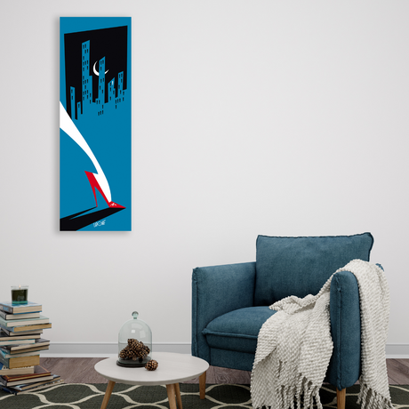 Stampa serigrafata City di Antonio Lapone su parete