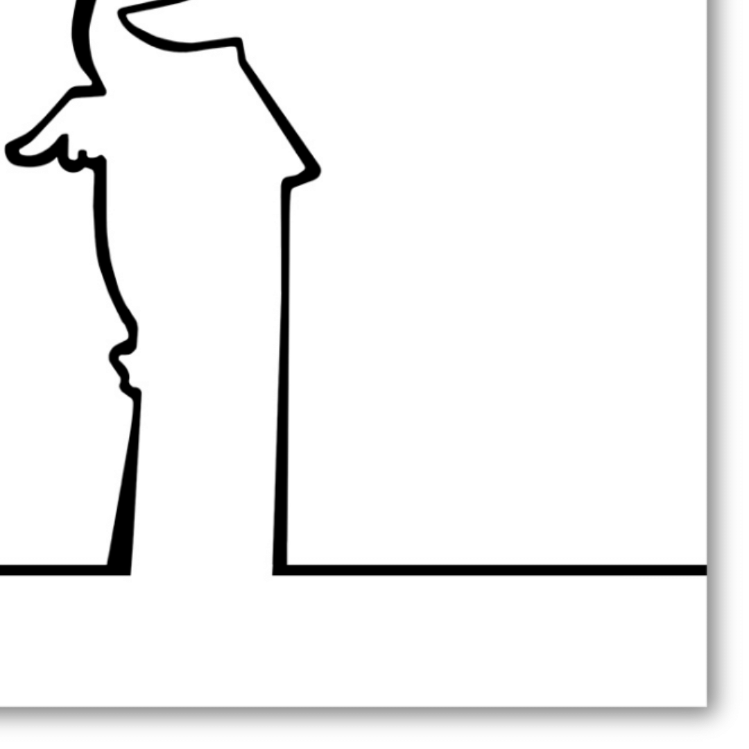 Dettaglio linea arte MrLINEA su bianco