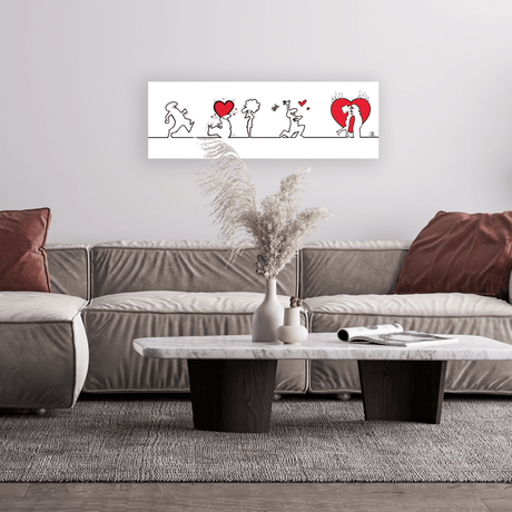 Stampa artistica MrLINEA su parete soggiorno