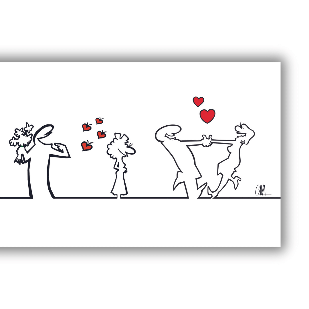 Particolare serigrafia MrLINEA Music con cuori e note