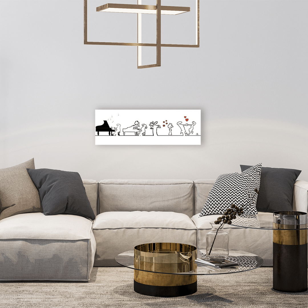 Stampa artistica MrLINEA Music in soggiorno moderno