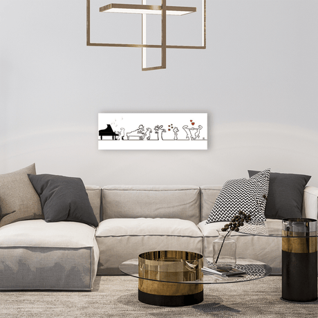 Stampa artistica MrLINEA Music in soggiorno moderno