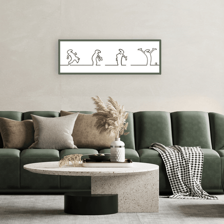 Serigrafia artistica MrLINEA su parete moderna