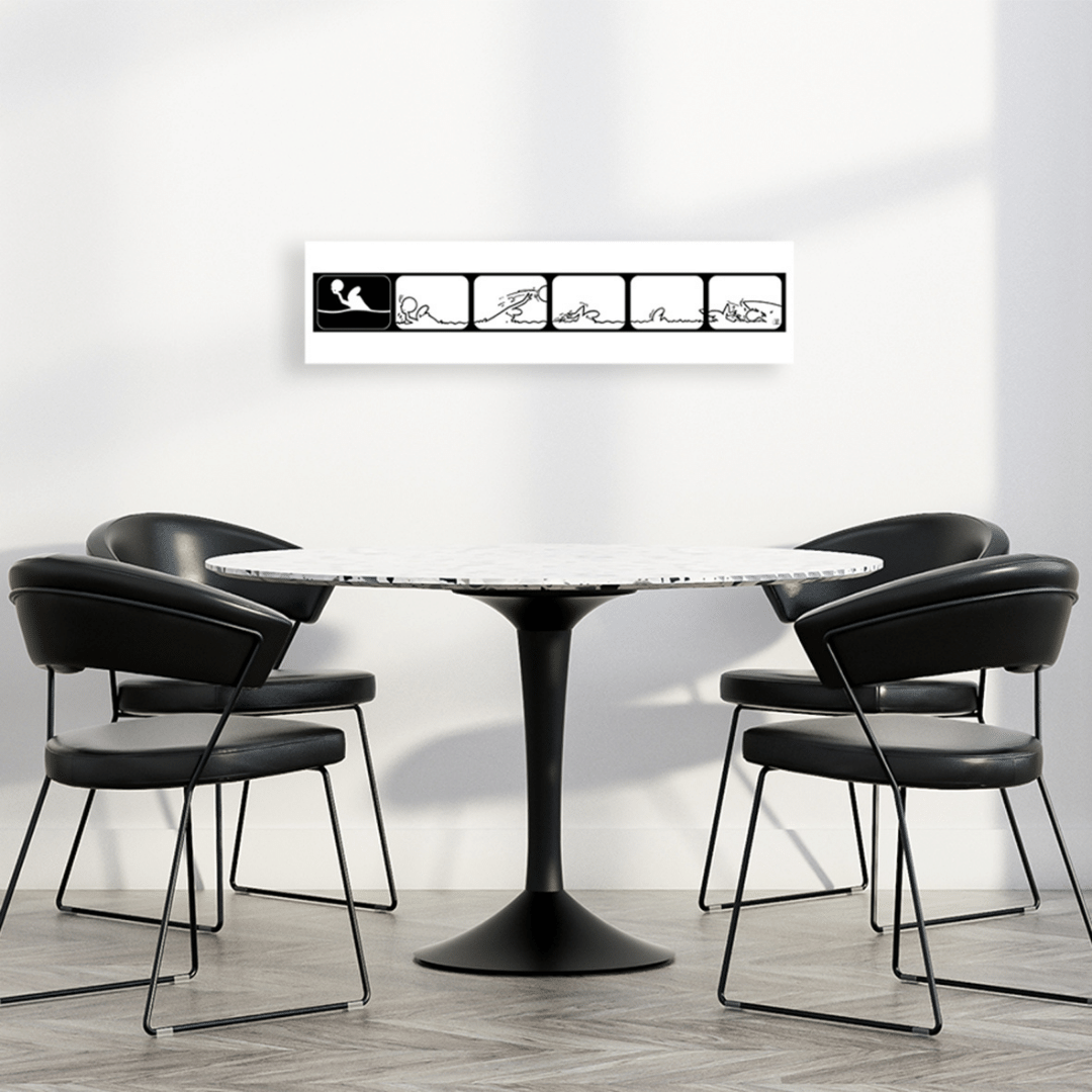 Arte sequenziale MrLINEA Pallanuoto su parete moderna