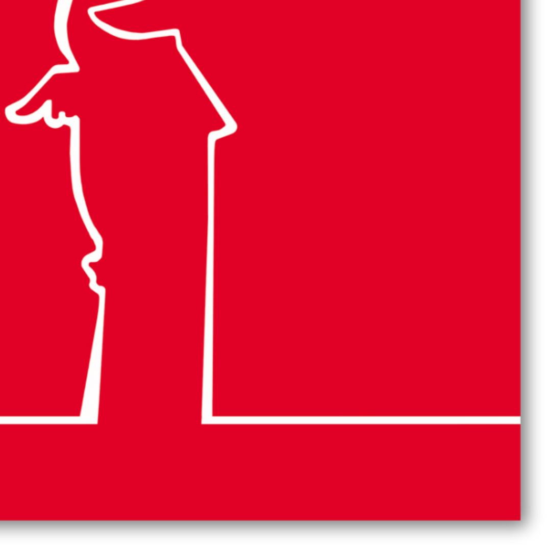Dettaglio linea arte MrLINEA su rosso