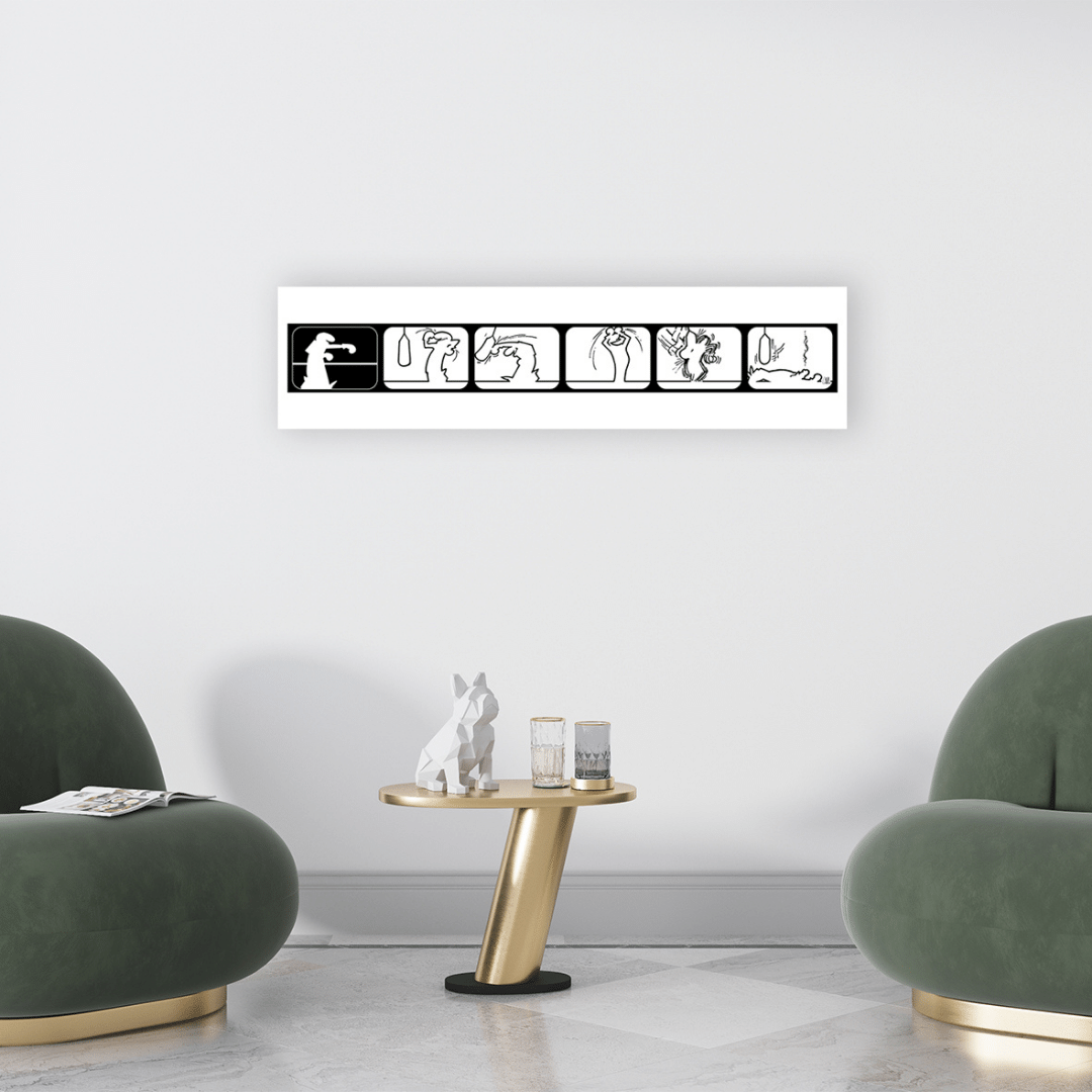 Stampa artistica MrLINEA Boxe in salotto moderno