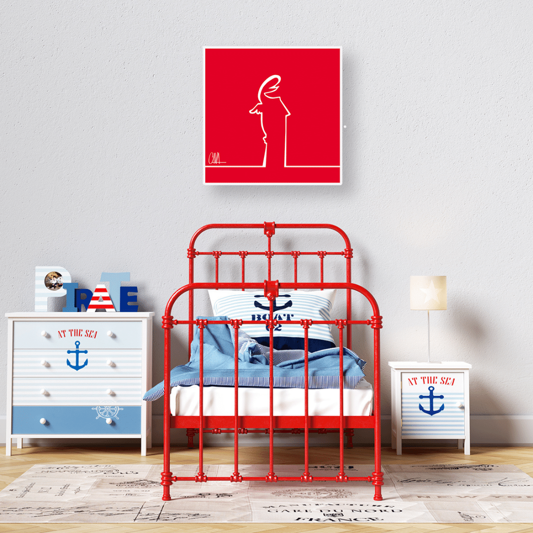 Quadro MrLINEA in camera da letto per bambini