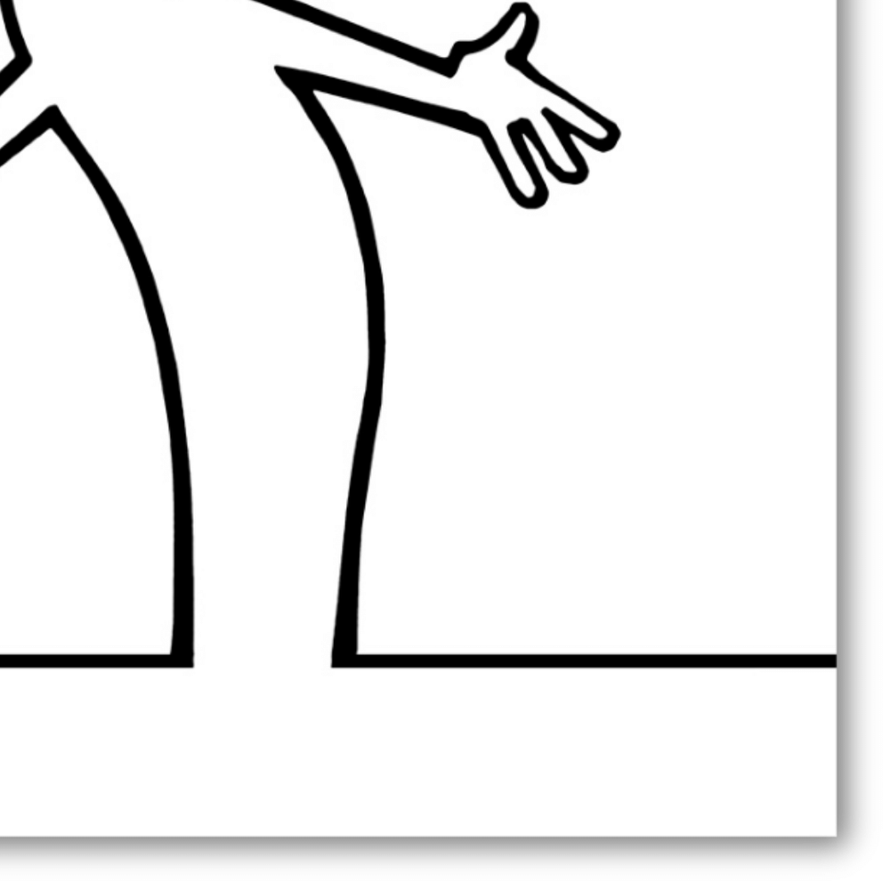 Dettaglio opera MrLINEA su sfondo bianco