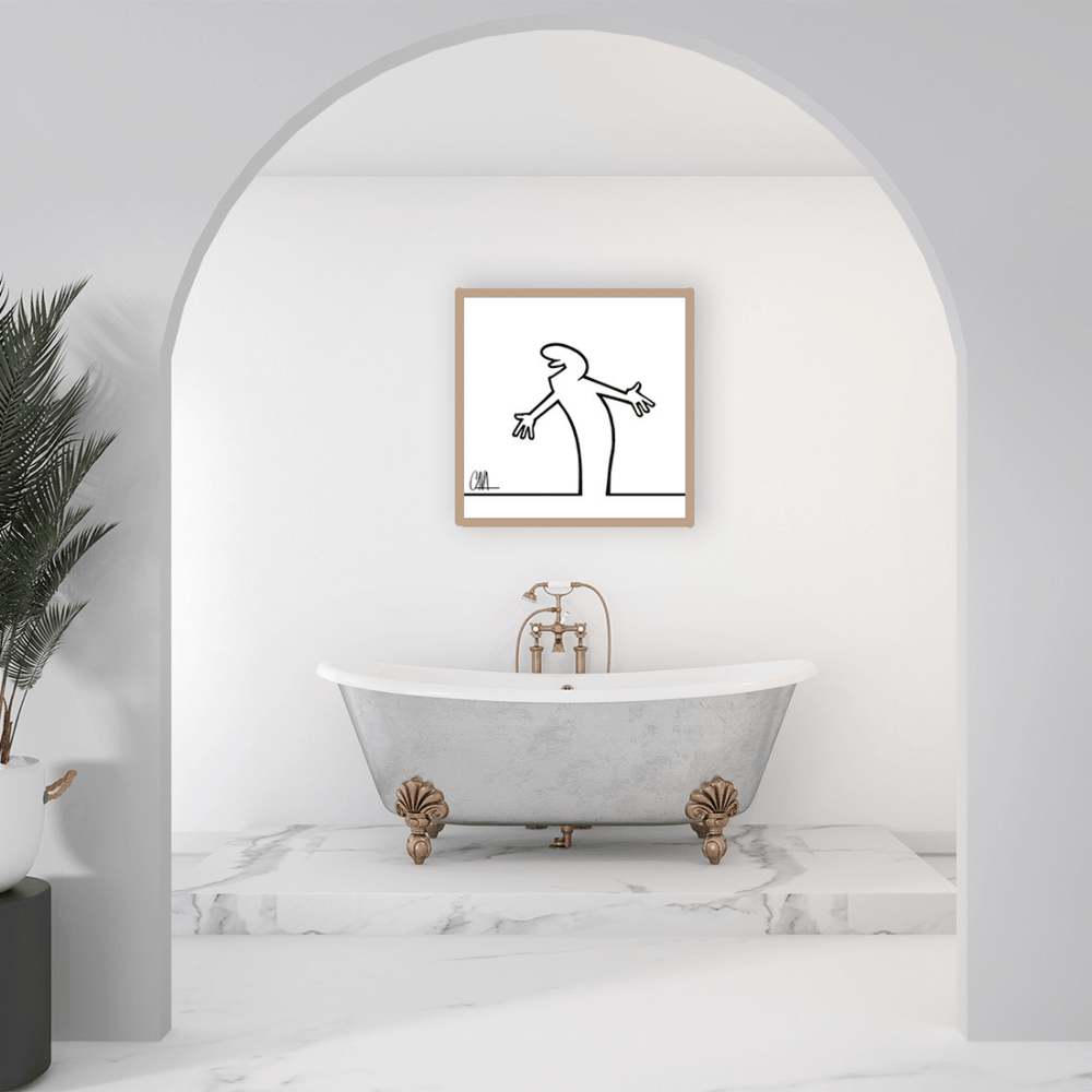 Quadro MrLINEA, ehilà!!! in bagno moderno