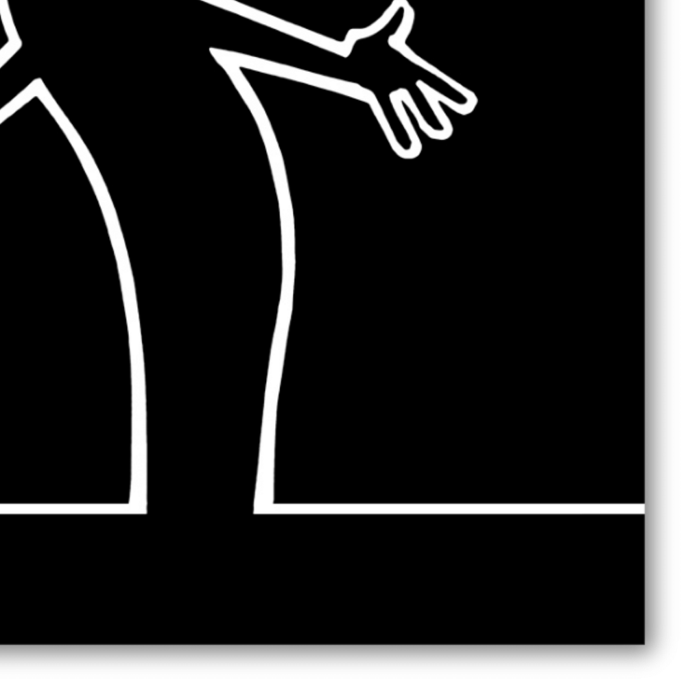 Dettaglio opera MrLINEA su sfondo nero