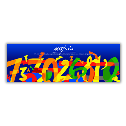 Quadro Opera artistica "Numerologia" di Ugo Nespolo, con numeri molto colorati che celebrano la matematica in arte, ispirata da Albert Einstein.
