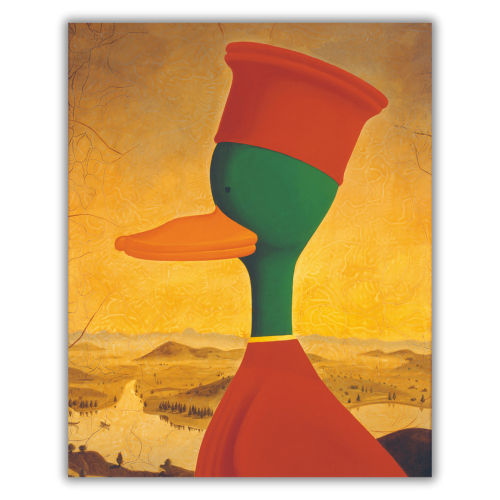 Quadro DUCA DUCK di Rossino, stampa serigrafata numerata con design iconico, perfetta per collezionisti ed estimatori d'arte. Questo è il papero maschio.