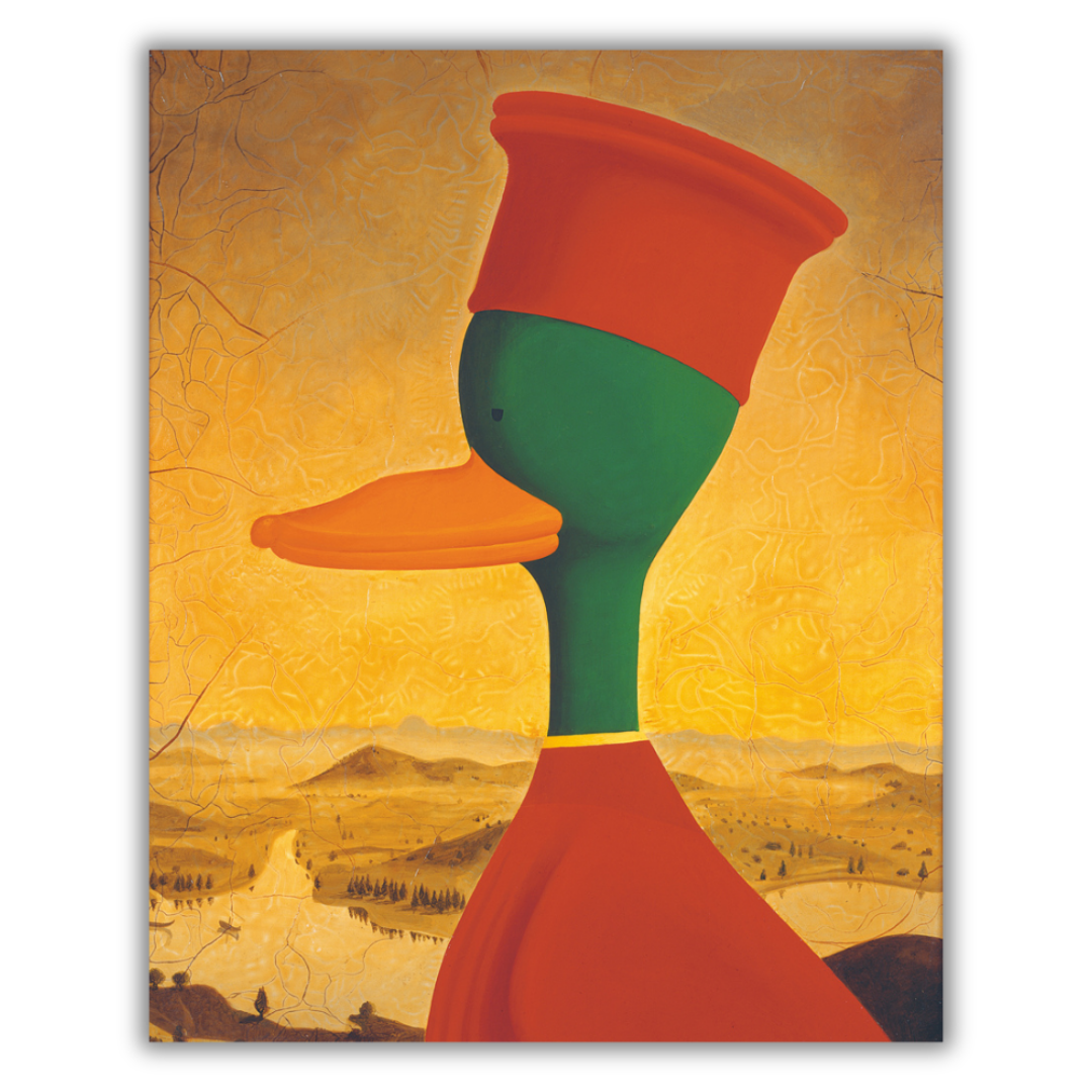 Quadro DUCA DUCK di Rossino, stampa serigrafata numerata con design iconico, perfetta per collezionisti ed estimatori d'arte. Questo è il papero maschio.