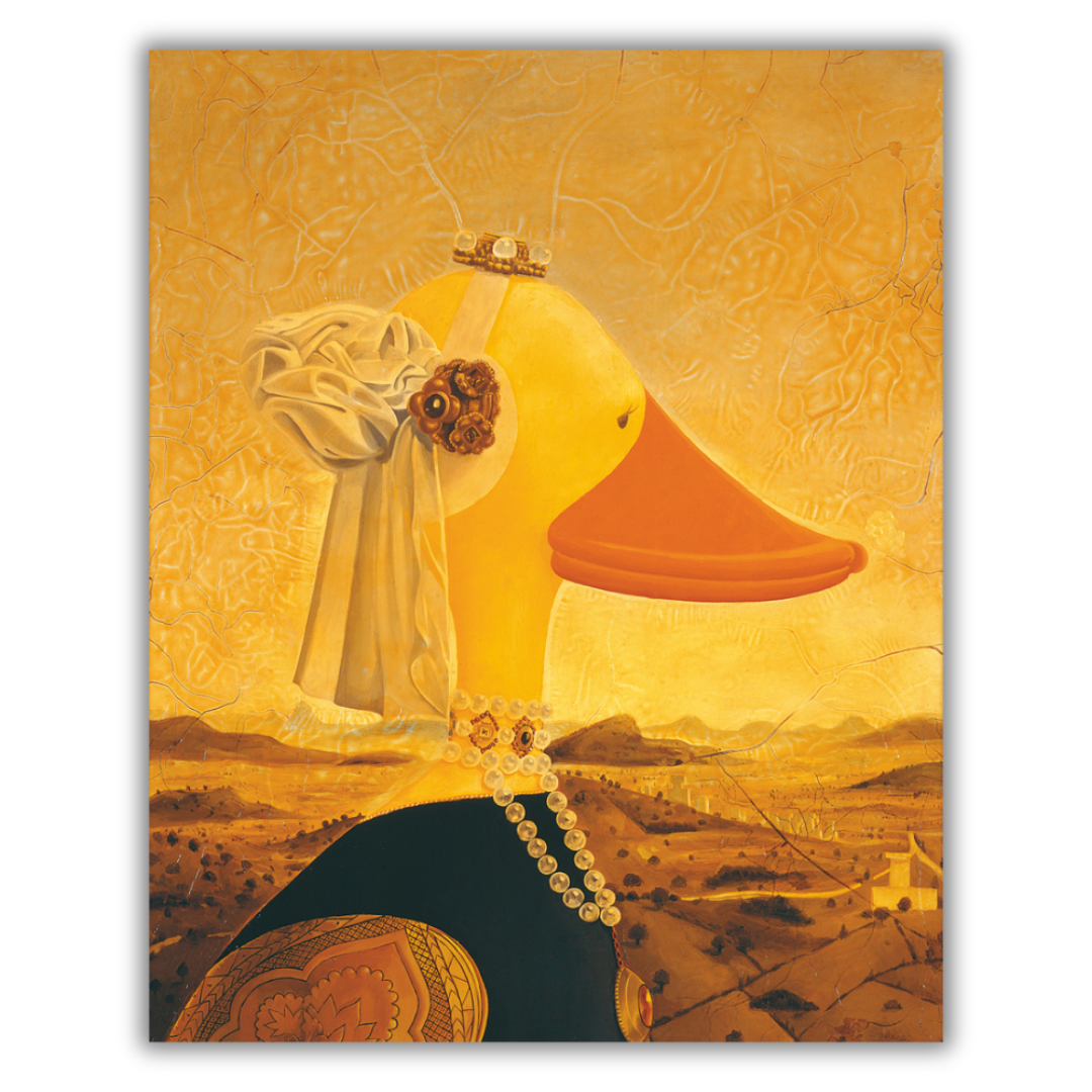 Quadro DUCA DUCK di Rossino, stampa serigrafata numerata con design iconico, perfetta per collezionisti ed estimatori d'arte. Questo è la papera.